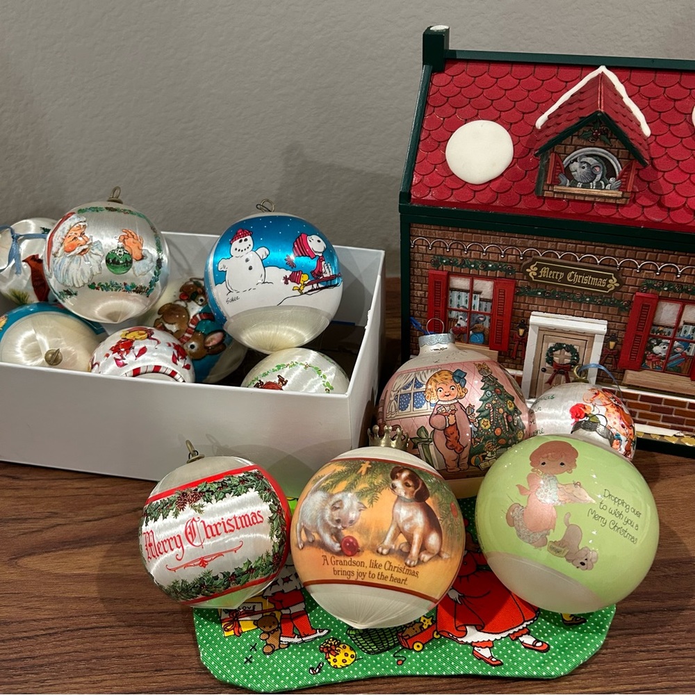 🔻🔻🔻sale Vintage round ball Christmas ornaments